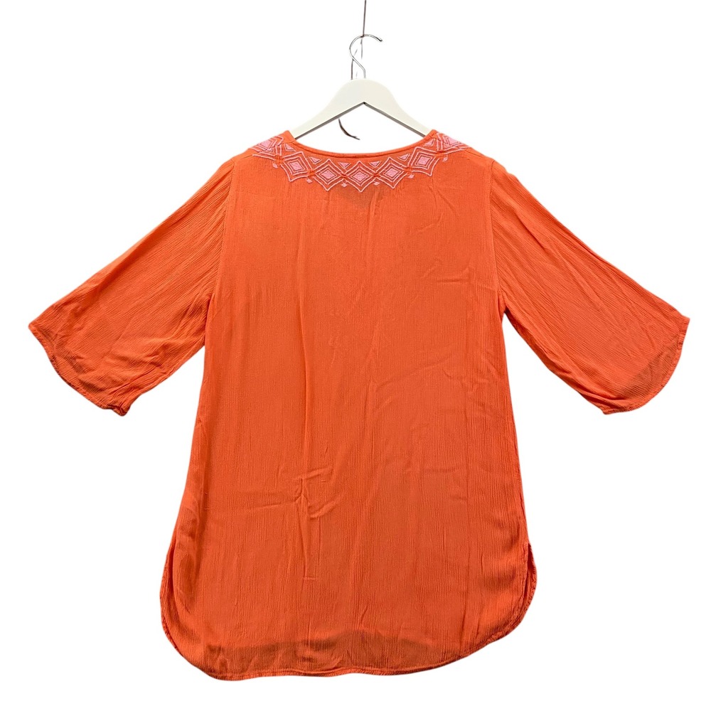 Lilly Pulitzer for Target Orange Embroidered Gauze Tunic Top Womens Small S/P - Picture 6 of 7